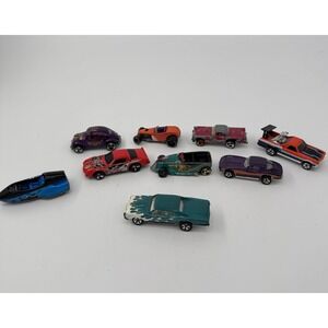 Vintage Hot Wheels Diecast Car Lot Of 9 Mattel 1970s 1980s 1990s Toy Cars